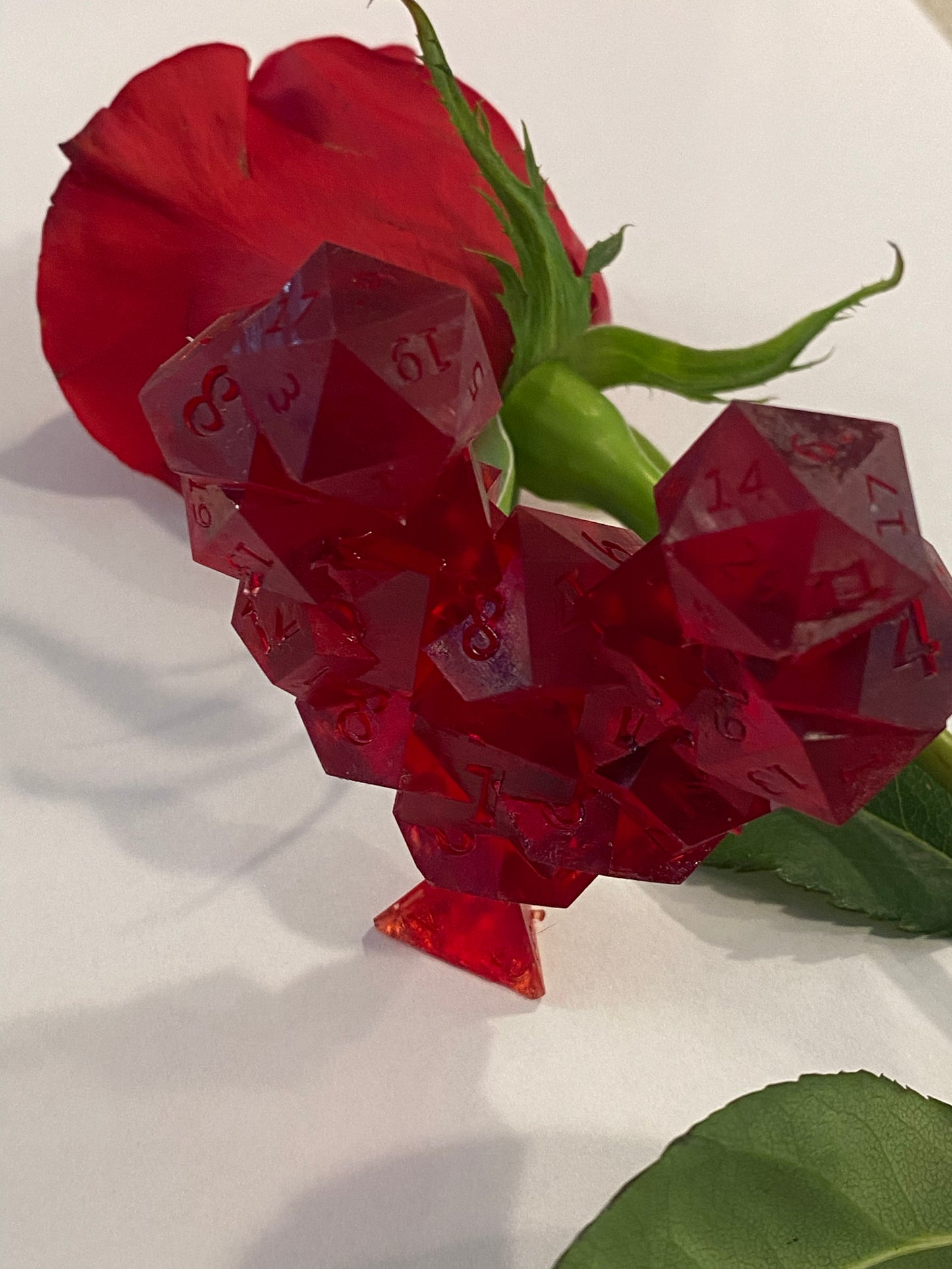 Dungeons and Dragons Dice Heart Cluster, DnD Gift, DnD Holiday Gift, DnD Dice, Valentines, Valentines Gift