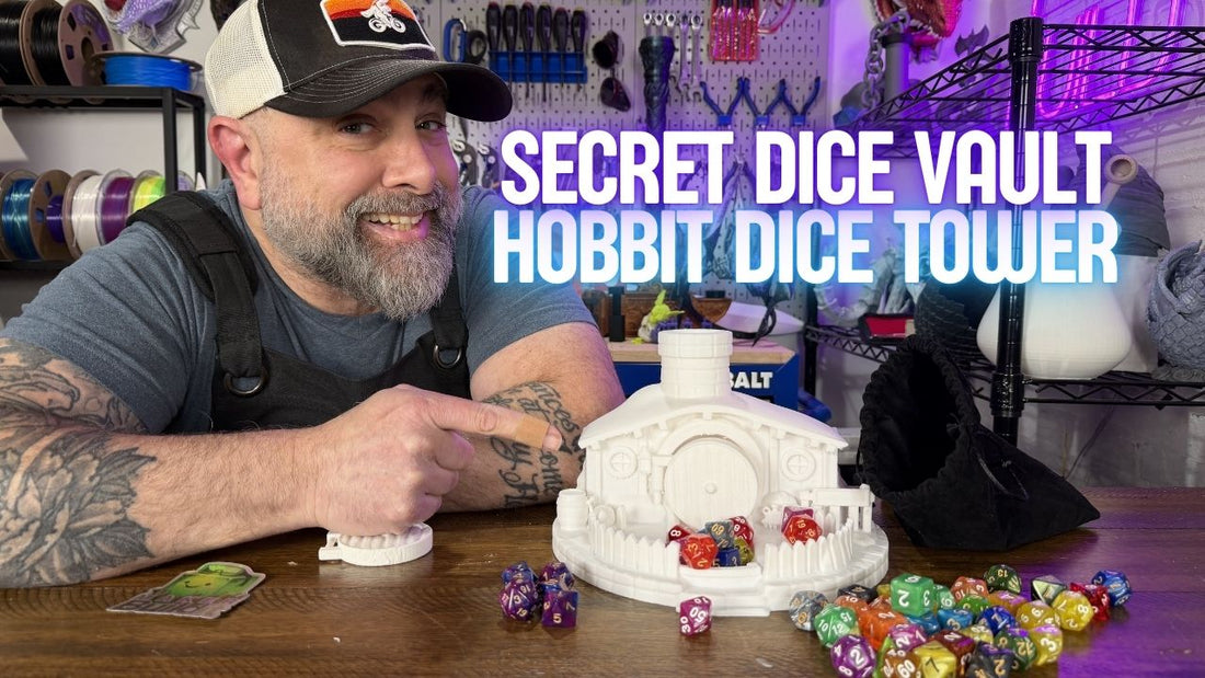 How to Make a Custom Hobbit Dice Tower with a Hidden Dice Vault (3D Printed Hinges Included)