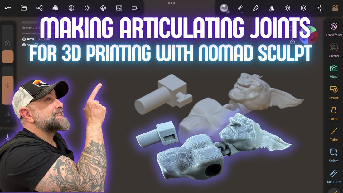 Making Articulating Joints for 3D Printing Using Nomad Sculpt