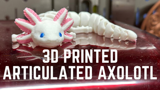 Multicolor 3D Printed Articulated Axolotl