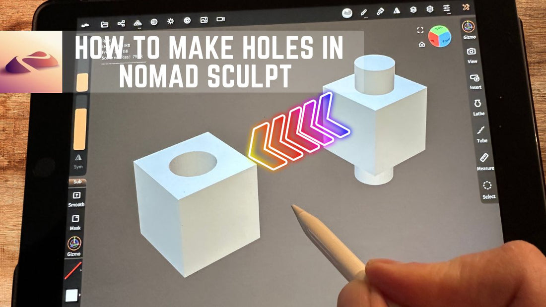 Creating Holes in 3D Models fore Nomad Sculpt: A Beginner's Guide to Nomad Sculpt