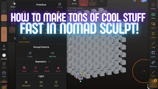 Mastering Repeaters in Nomad Sculpt: Arrays, Curves, and Radials