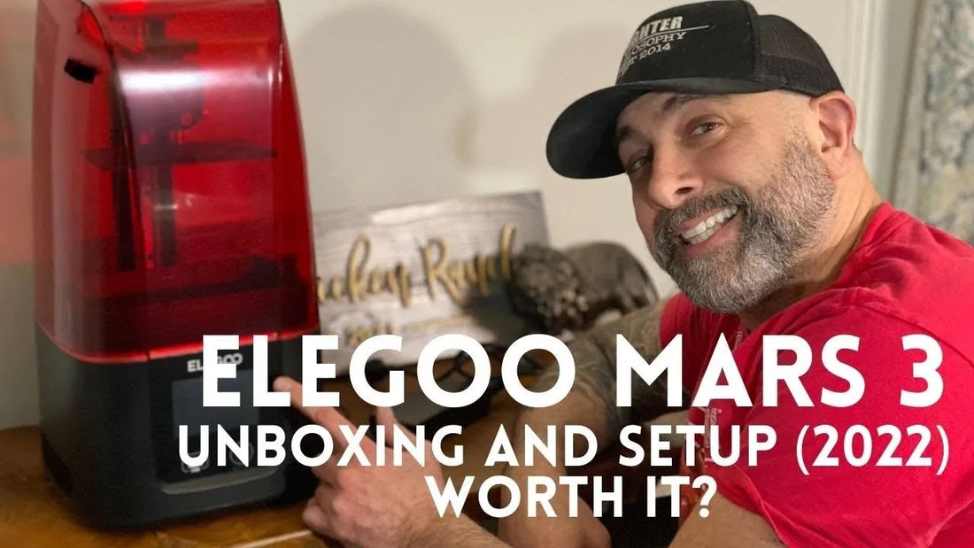 ELEGOO Mars 3 4K resin printer unboxing and setup video thumbnail