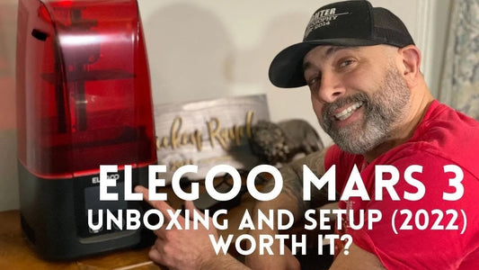 ELEGOO Mars 3 4K resin printer unboxing and setup video thumbnail