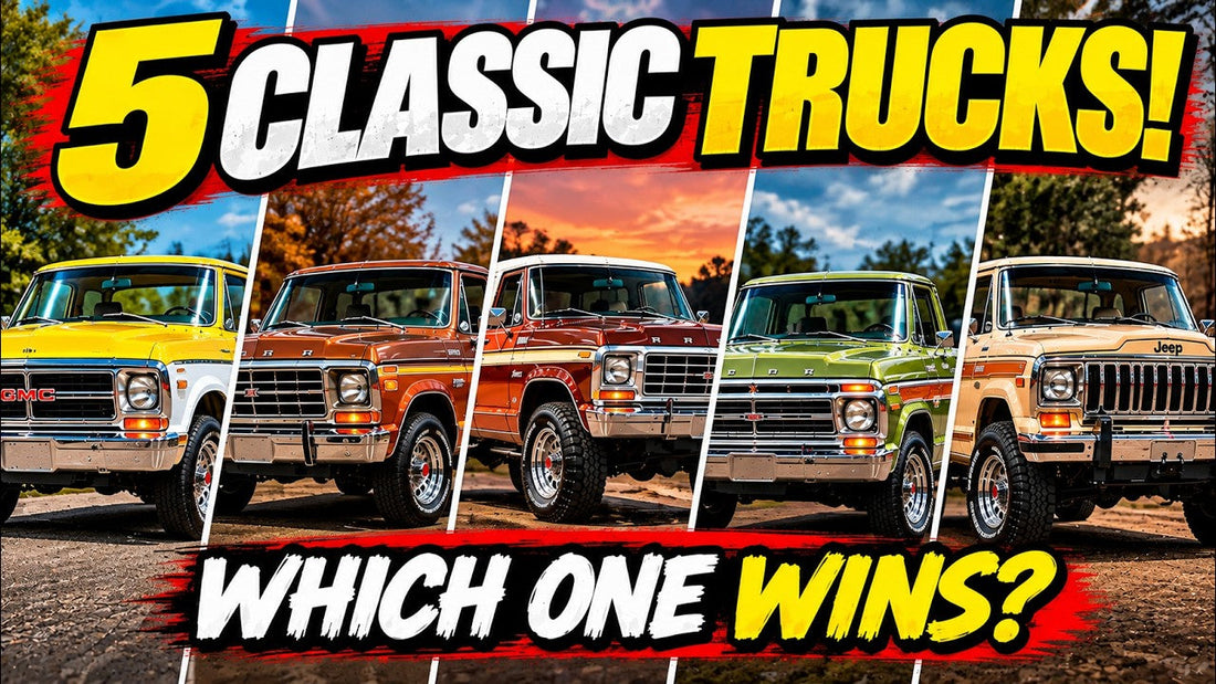 Five classic trucks featured at Mecum Nashville with the question Which one wins?