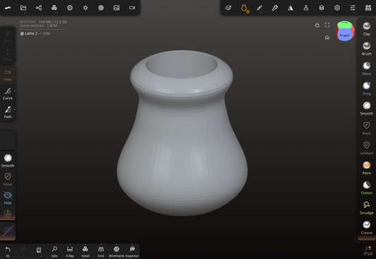 Lathe Tool Vase - Clean, Symmetrical Vase