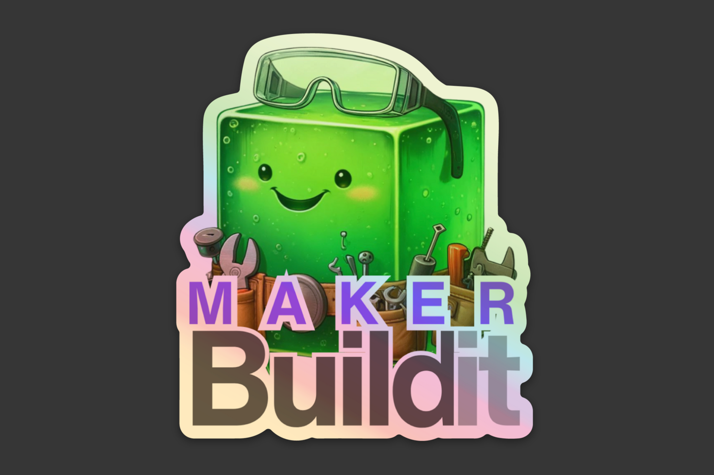 MakerBuildIt Halographic Sticker